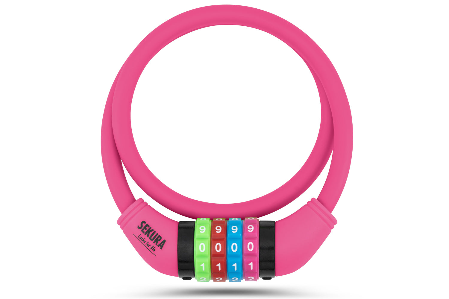 Büchel Fahrradschloss für Kinder Zahlenschloss pink 65 cm –