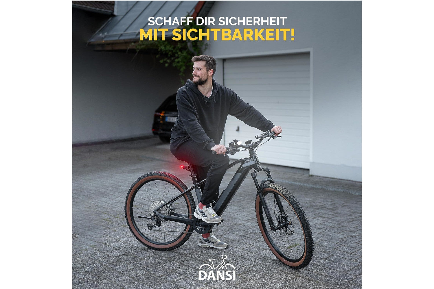 Dansi Fahrradleuchten-Set Batterieleuchten-Set 30/15 Lux