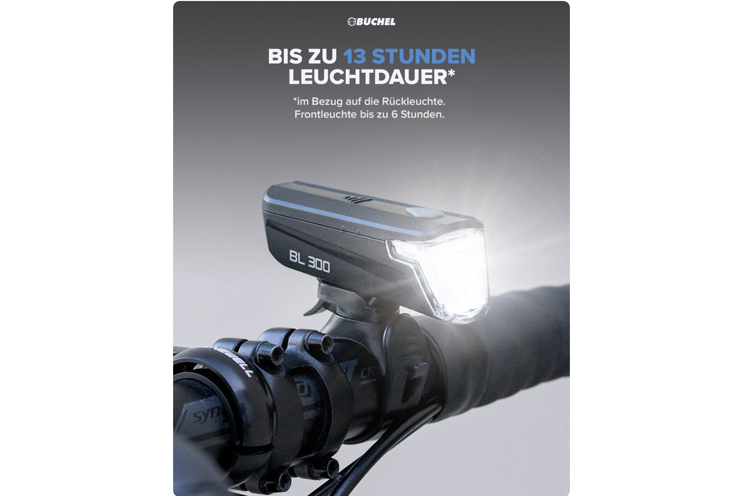 Büchel Fahrradlicht - BL 300 | 30/15 LUX | Batterieleuchtenset